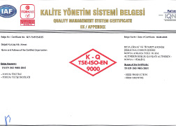 Beta Ziraat ISO 9001:2015 Kalite Yönetim Sistemi Belgesi