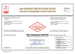 ISO 22000 – Food Safety Management System Certificate