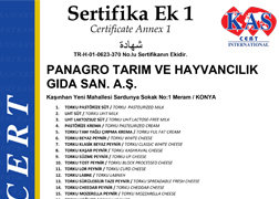 Panagro KASCERT Helal Sertifikası Ek-1