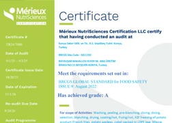 Seydibey - BRC Food V8 - 2022