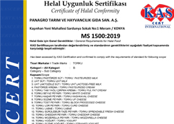 Panagro MS1500 Helal Belgesi