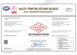 TSE-ISO-EN 9000 CERTIFICATE