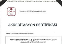 Konya Şeker Acreditation Certificate