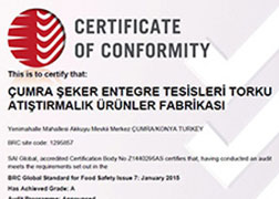 BRC Food V7 Certificate