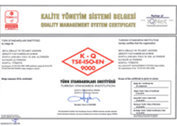 Vegetable Oil Factory TSE - ISO - 9001:2008 - Quality Management System Certificate