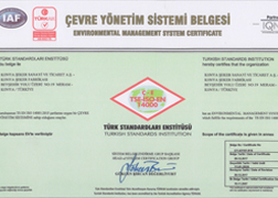 TSE-ISO-EN 14001 BELGESİ