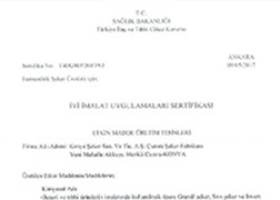 GMP İyi İmalat Uygulamaları Sertifikası