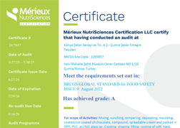 Çumra Şeker BRC Food 9