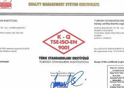 TSE ISO EN 9001 BELGESİ