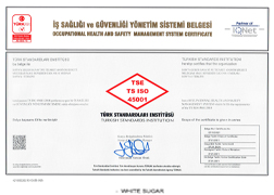 TSE ISO EN 45001 Belgesi