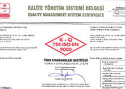 ISO 9001 - Kalite Yönetim Sistemi Sertifikası