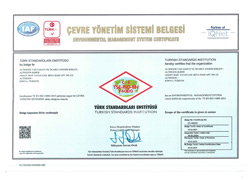 ALTINEKİN YAĞ TS EN ISO 14001 ÇEVRE YÖNETİM SİSTEMİ BELGESİ
